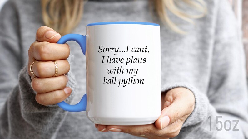 Ball Python Kaffeetasse, lustiges Ball Python Mutter Geschenk, Ball Python Liebhaber Geschenk, Schlange Besitzer Herp Enthusiast Geburtstagsgeschenk, einzigartige Geschenkidee Bild 4