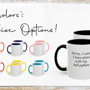 Ball Python Kaffeetasse, lustiges Ball Python Mutter Geschenk, Ball Python Liebhaber Geschenk, Schlange Besitzer Herp Enthusiast Geburtstagsgeschenk, einzigartige Geschenkidee Bild 2