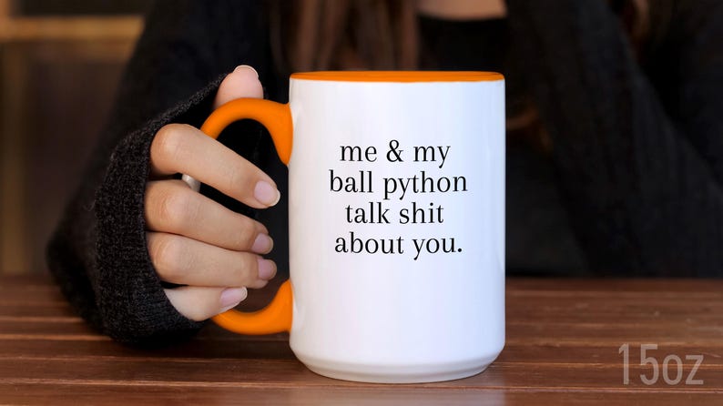 Ball Python Coffee Mug, Funny Ball Python Lover Gift, Unique Reptile Owner Present, Ball Python Mom Birthday Gift, Exotic Pet Owner Mug Idea image 7