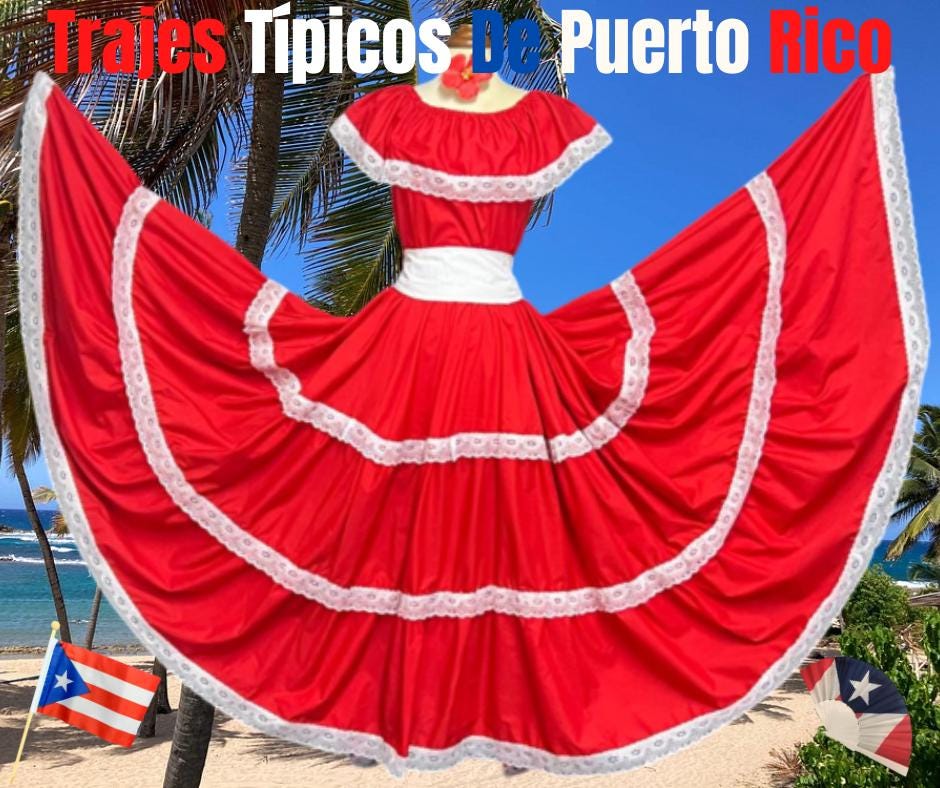 Puerto Rican Folkloric Dress - Etsy