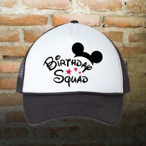 Birthday squad hat | WDW birthday hat | Theme park trucker hat | Birthday trucker hat | Mesh back hat | Mouse ears hat | Family matching hat
