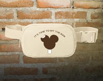 Hit the bar | Fanny pack for theme park | Park snacks bag | Mickey ice cream bar | Theme park bag | Belt bag | Snack bag for theme park