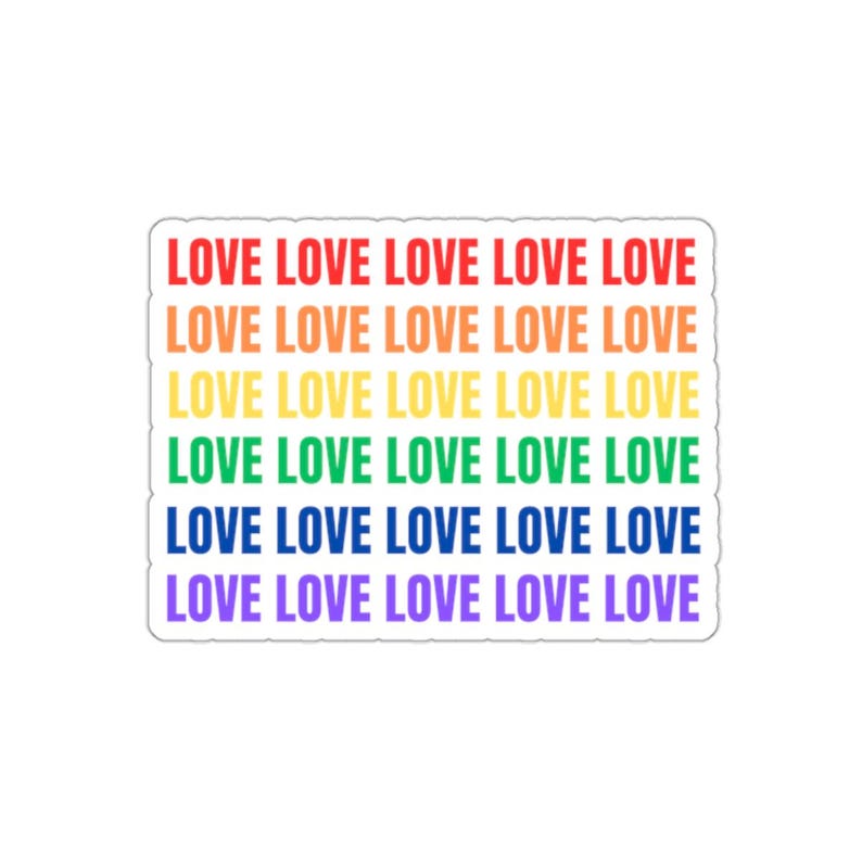 Pride Colors Key Rainbow Pride Flag Love Typography Die Cut Stickers - Etsy