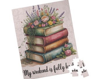 My Weekend Is Fully Booked Puzzle, Book Lovers Jigsaw, 110 to 1014 Pieces