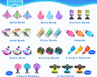 Amuletos de armas secundarias de Splatoon - PREVENTA