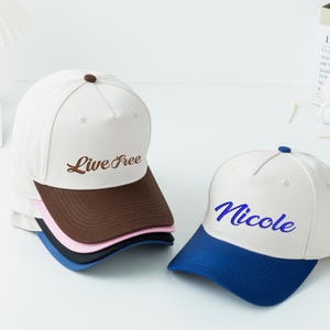 Gorra de béisbol bordada personalizada, gorra de béisbol con texto personalizado, gorra de camionero, gorra de fiesta, gorra deportiva de equipo, regalo para ella, regalo para mamá o papá