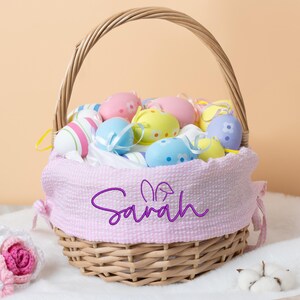 Personalisierte Ostern Korb Liner Benutzerdefinierte Name Korb Liner | Osternest als Korbeinsatz für Babys, Ostergeschenke für Jungen und Mädchen, Ostergeschenke für Kinder