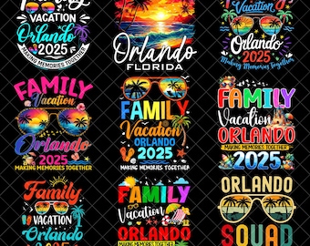Family Vacation Orlando png bundle, Family Vacation 2025 png, Spanish Summer Quote png, Summer Vacation png, Png, png Files For Cricut