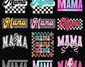 Geruite Mama PNG, Retro Mama PNG, Grappige Mama PNG, Trendy Mama Shirt Ontwerp PNG, Sassy Mom Checker, Retro Moederschap PNG, Moederdag PNG
