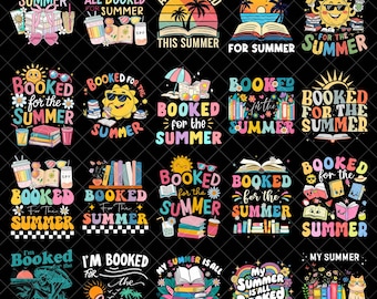All Booked For Summer Book 2025 Png bundle, Book 2025 Png, Bookish Summer, Bookish Png, Ice Cream And Books,Trendy Summer Png,Summer Reading