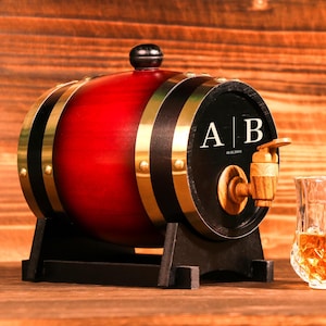 Gepersonaliseerde gegraveerd whiskyvat, mini houten whiskyvat, huwelijkscadeau, bruidsjonkerscadeau, verjaardagscadeau, aangepast biervat, cadeau voor hem