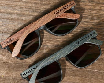 Personalized Wood Sunglasses With Box, Groomsmen Gifts Sunglasses, Beach Sunglasses,Custom Engraved Sunglasses,gift for Surfing enthusiasts