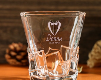 Spersonalizowany prezent dla niego w postaci szklanki do whisky, grawerowana szklanka do whisky dla drużbów, prezent dla drużby, prezent dla świadka, prezenty dla taty, prezenty na dzień ojca