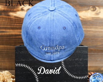 Personalized Best Dad Ever Wooden Hat Holder,Wooden Hat Box, Baseball Hat Holder, Hat Organizer, Father's Day Gift, Gift for Dad,Grandpa