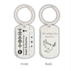 Personalized Scannable Spotify Keyring – Custom Engraved Music Keepsake, Unique Keychain, Couples Music Keyring, Anniversary Family Gifts