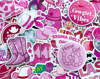 ディスコカウガールステッカー50枚、ガーリー美的ステッカーパック、Y2Kステッカー、レトロステッカー、Kindleステッカー、プランナー、ノートパソコン、電話ケース