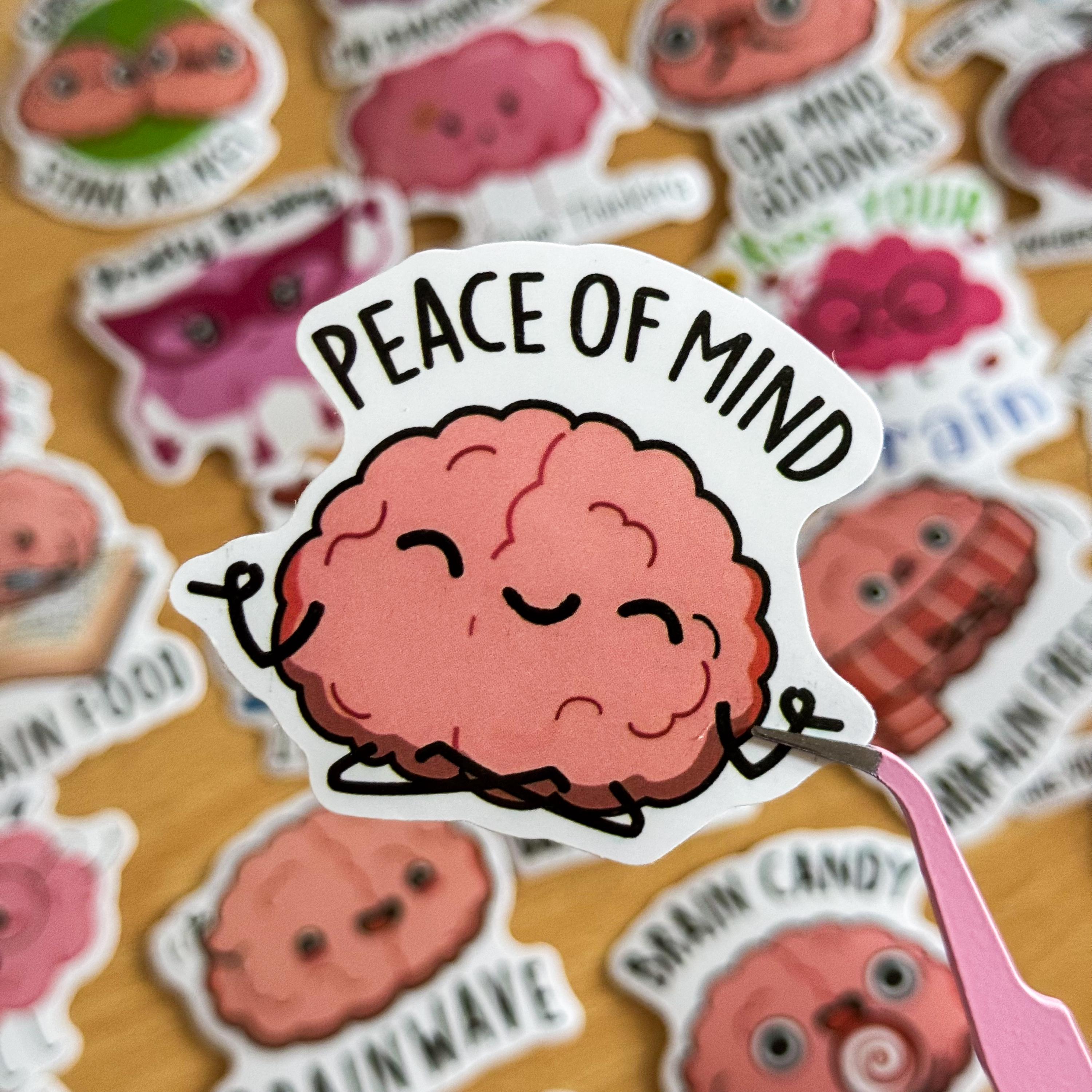 50 Adesivi A Forma Di Cervello - Divertenti, Colorati E Impermeabili, Per Decorare Laptop, Skateboard E Auto - Foto 10