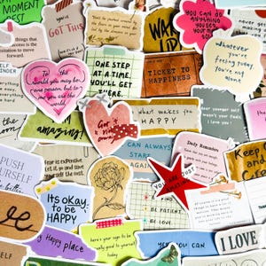 50 Stück Positive Affirmation Aufkleber, Manifestierende Aufkleber, Haftnotizen, Selbstliebe, wasserdichte Abziehbilder Journal, Telefonhülle, Laptop, Flasche