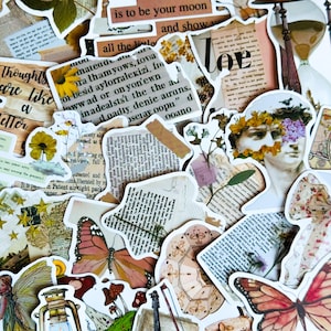 50 pegatinas vintage para álbumes de recortes, pegatinas estéticas retro, pegatinas para diario, pegatinas bohemias, pegatinas para bricolaje, regalos, cuadernos, fundas de teléfono