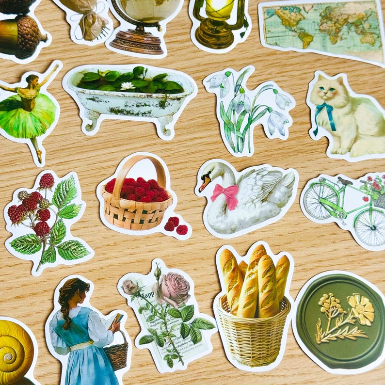 50pcs Aesthetic Green Stickers, Green Sticker Pack, Green Stickers ...