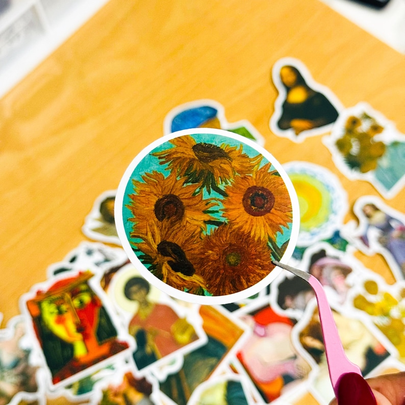 50pcs Famous Paintings Vinyl Sticker Pack, Art Stickers, Art Lover Gift ...