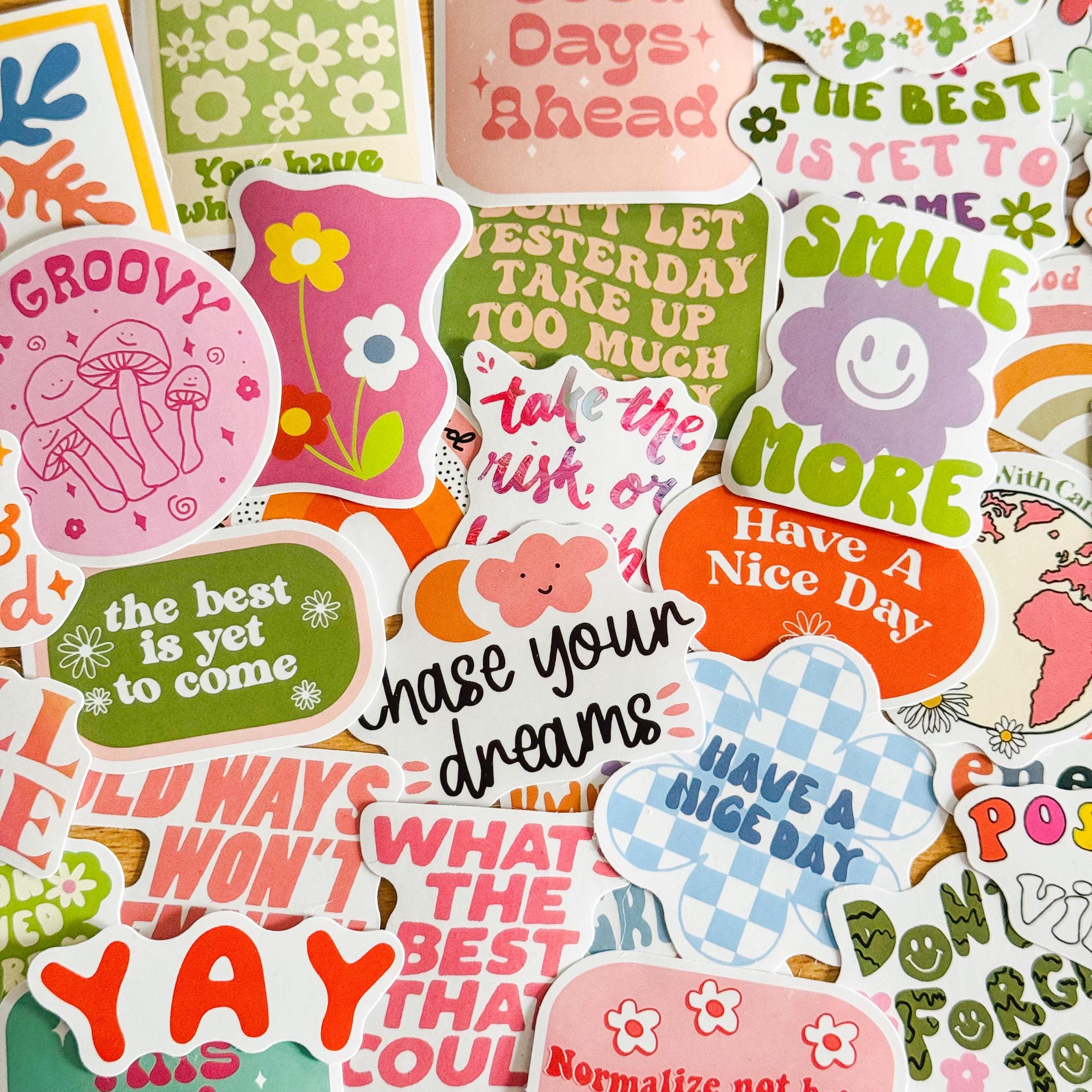 100 Stück Dänische Pastell-Aufkleber – Rosa VSCO-Sticker Für Laptop, Scrapbook & Skateboard, Wiederablösbar