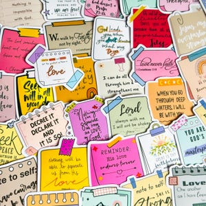 50 stuks inspirerende bijbelcitaten stickers, geloof, vinylstickers voor laptops, notebooks, gitaren, waterflessen, christelijk esthetiek
