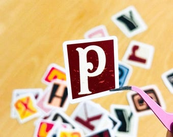 52 Vintage Buchstabenaufkleber – Selbstklebende Großbuchstaben Für Scrapbooking, Laptop & Koffer