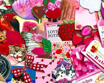 50枚の赤いバレンタインデーステッカー、ロマンスステッカー、赤いロマンス、ピンクの恋人ステッカー、バレンタインデーの愛、プランナー、ノートパソコン、電話ケース