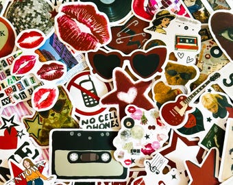 50pcs Downtown Girly Aesthetic Sticker Pack, Y2K Stickers, Retro Stickers, Coquette Pinterest Kindle Stickers, Planner, Laptop, Phone Case