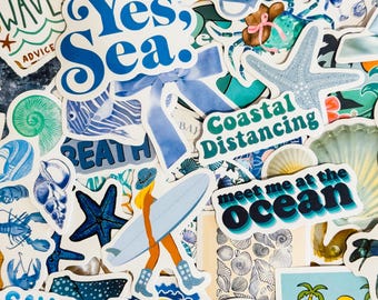 120枚入り The Coastal Girl ステッカーパック 防水 ノートパソコン用ステッカー ビニールステッカー マット仕上げ 再利用可能なデカール スクラップブック用 電話用