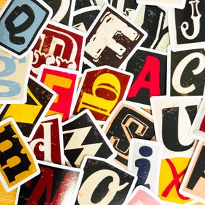 52 stks retro alfabetstickers, letters zelfklevende ambachten plakboekstickers, tijdschriften, briefpapier, wenskaarten, fotoalbums, telefoon