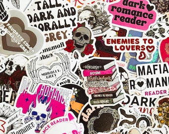 50 Dark Romance Stickers, Dark Smut Bookish Kindle Sticker Pack, Smutty Read Themed, Waterproof Laptop Stickers, Book Lover, phone case