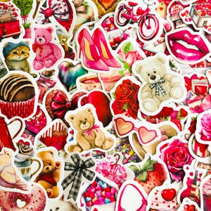 100 pegatinas del día de San Valentín, pegatinas románticas de San Valentín, citas cursis y divertidas, pegatinas retro sarcásticas del día de San Valentín, planificador, computadora portátil, funda para teléfono