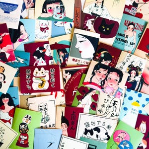 50Pcs Japanese Retro Stickers, Kawaii, Aesthetic stickers for scrapbooking , crafts Stickers, Planner, Laptop, Phone Case, Bullet Journal