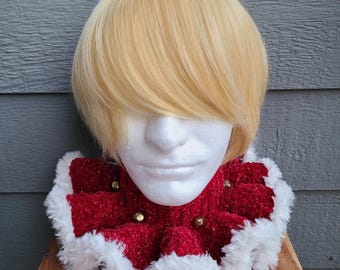 Col au crochet « Holiday Jingle » à volants