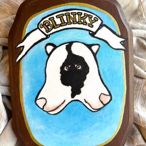 Blinky the Two Headed Calf painting