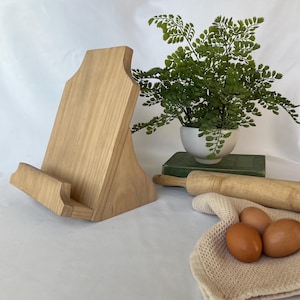 Cookbook Stand | Wooden Cook Book Display | Recipe + Tablet Holder | Kitchen Decor | Housewarming Gift