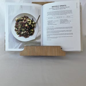 Cookbook Stand | Wooden Cook Book Display | Recipe + Tablet Holder ...