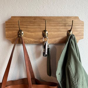 Wooden Coat Hanger | Coat Rack | Entryway Organizer | Mudroom + Hallway Coat Hooks | Bathroom Towel Rack | Key Hooks | Wall Mounted Hooks