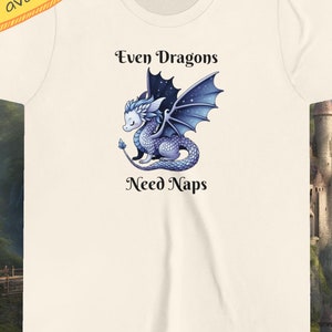 Even Dragons Need Naps Tee, Cute Dragon Shirt for Youths, Gifts for Dragon Lovers, Perfect for Naptime, Whimsical Dragon, Fantasy Apparel