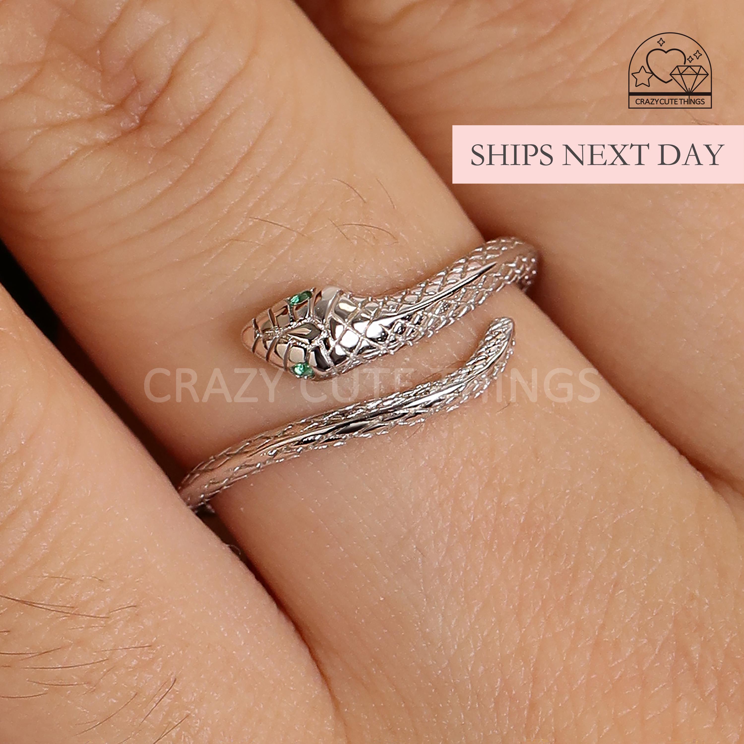 Anillo Serpiente Plata 925 Anillo De Plata Esterlina 925 Con Forma De Serpiente - Hecho A Mano En Bulgaria, Sin Níquel, Talla Personalizable Anillo Plata Serpiente