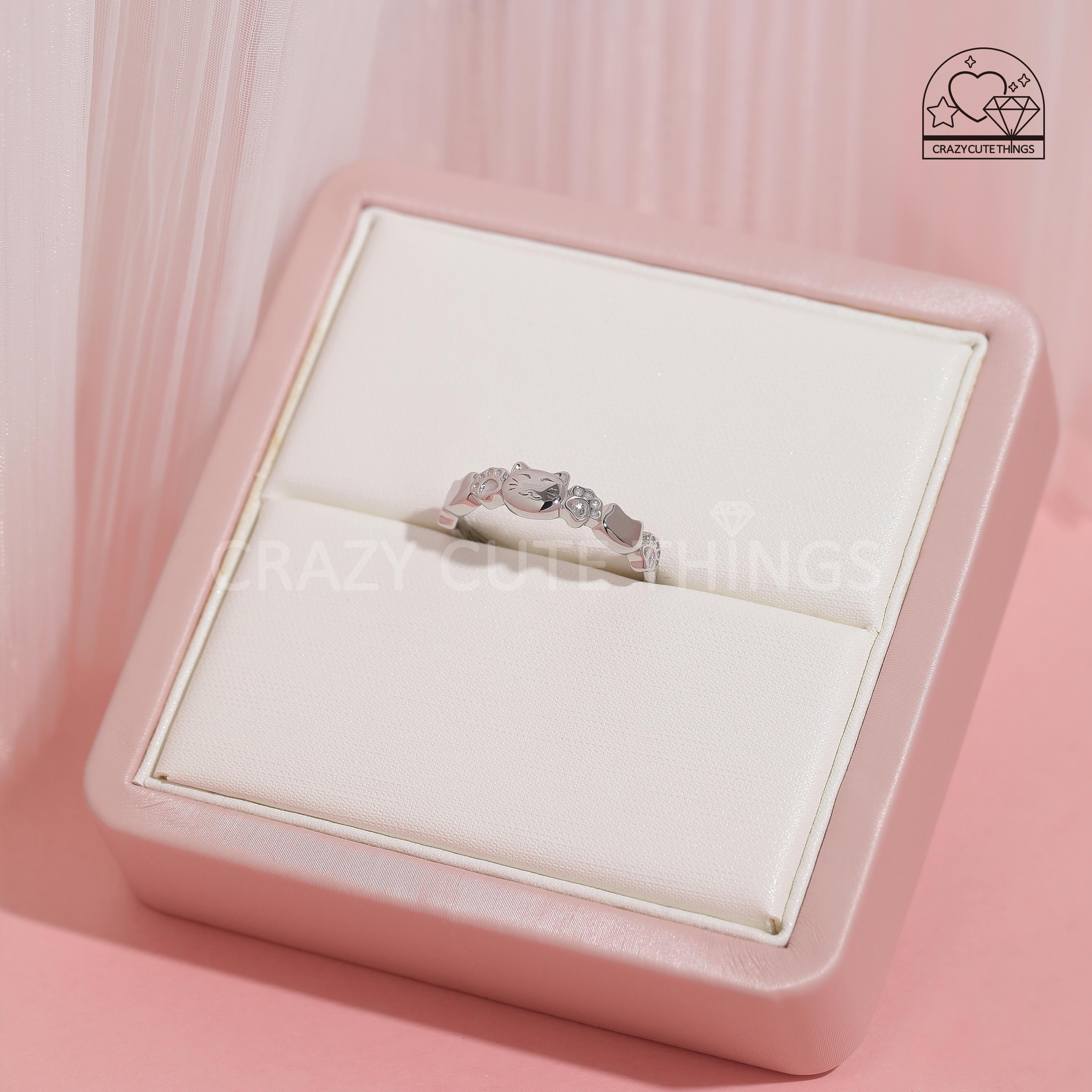 S925 Silver Cute Cat Ring