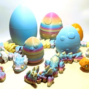 Articulated Dragon and Egg Toys: Anxiety Relief, Collectibles for Kids & Adults