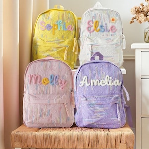 Mochila para niños pequeños con nombre, mochila escolar, mochila personalizada para niños por edades, mochila para niños en edad preescolar, regalo de vuelta al cole para niñas y niños.