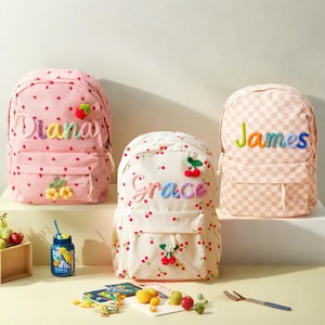 Custom Kids Backpack and Lunch Pale, Backpack, Custom Toddler School Bag, Cute Birthday Gifts for Children, Back to School, for Girls Boys