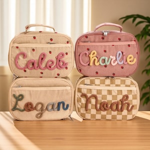 Personalized Kids Backpack & Lunch Bag, First Day of School Gift, Bag With Name, Toddler Backpack, Corduroy Bag, Birthday Gift, Daycare Bag