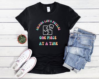 Lifes Puzzles One Piece T-shirt oplossen - inspirerend cadeau puzzelliefhebber, T-shirt puzzelliefhebber, ontspannend hobbyshirt voor volwassenen
