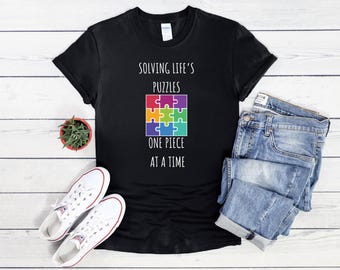 Lifes Puzzles One Piece T-shirt oplossen - inspirerend cadeau puzzelliefhebber, T-shirt puzzelliefhebber, ontspannend hobbyshirt voor volwassenen