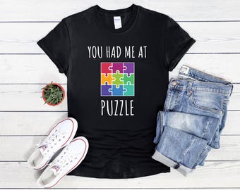 Du hattest mich beim Puzzlen! Lustiges Puzzle T-Shirt - Perfekt für Puzzle-Fans, Puzzle-Löser und entspannende Puzzle-Tage | Geschenk für Puzzleliebhaber